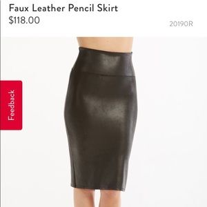 Spanx Faux Leather Skirt Size Large